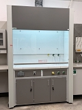 Dygestorium laboratoryjne laminowane 1500mm z instalacją gazu ziemnego.